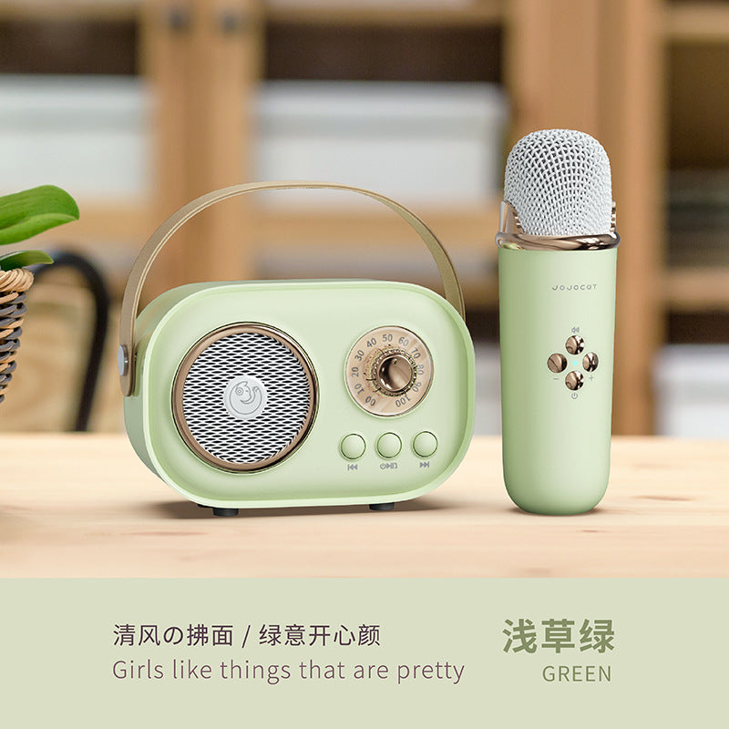 迷你蓝牙无线麦克风音响 (浅草绿- 单麦)