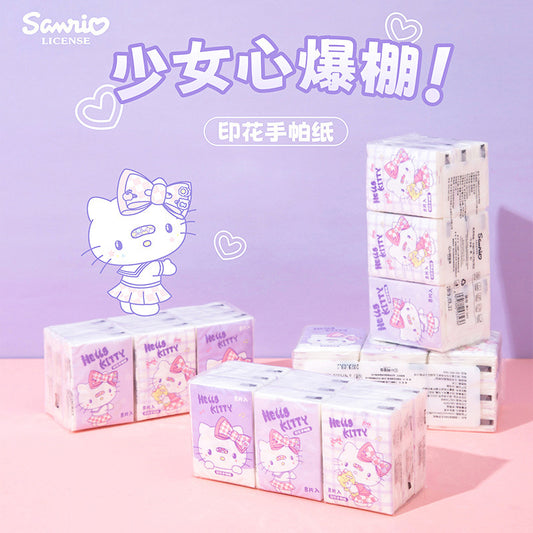 三丽鸥 Hello Kitty 手帕印花便携纸巾